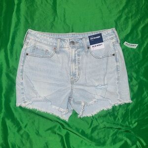 NWT Old Navy OG Straight High Rise 3” Light Blue Women's Denim Shorts size 6